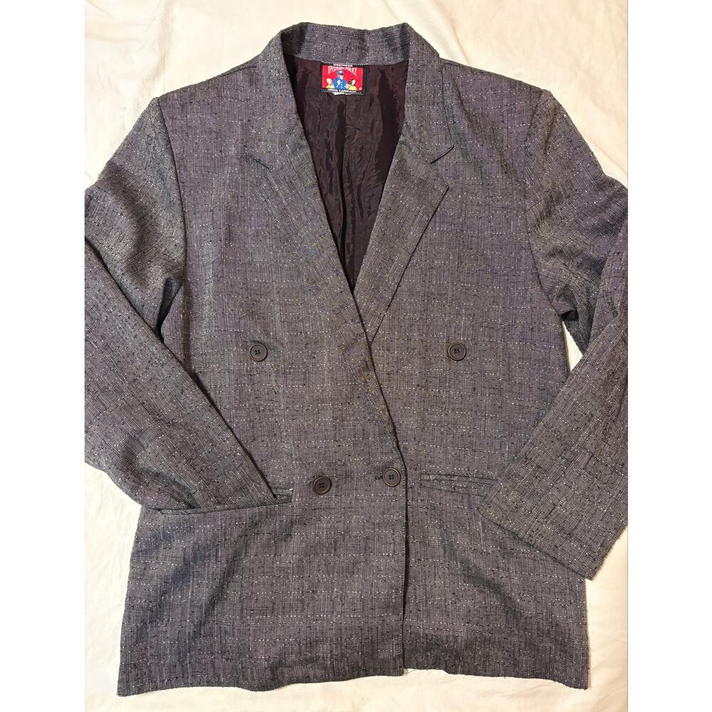 VTG 90’s Sostanza Fashion Police XL Oversized Textured Blazer Academia Office